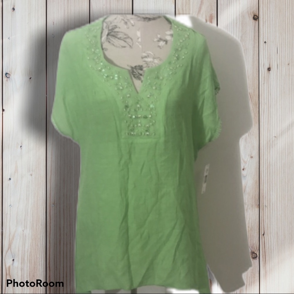 *🆕 New Direction Green Embellished Top 1X